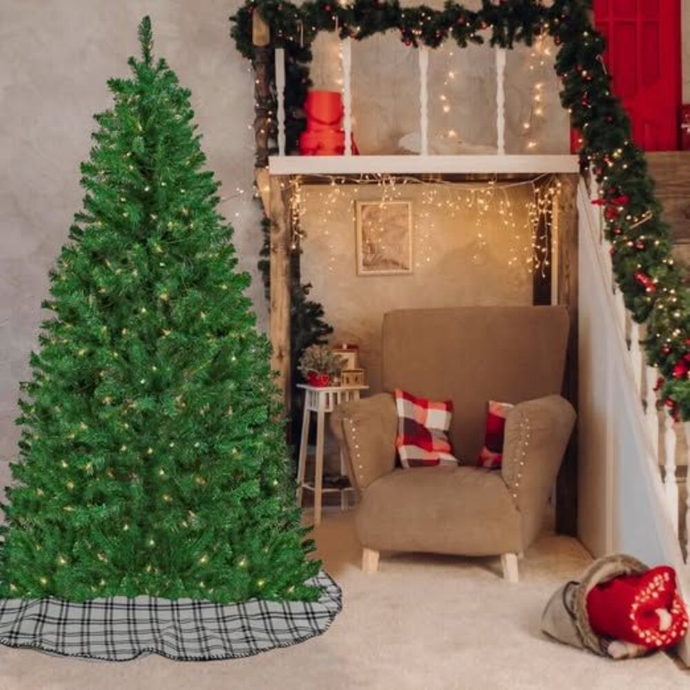 National Tree Company Pre-Lit Artificial Christmas Tree, Green, Acacia,